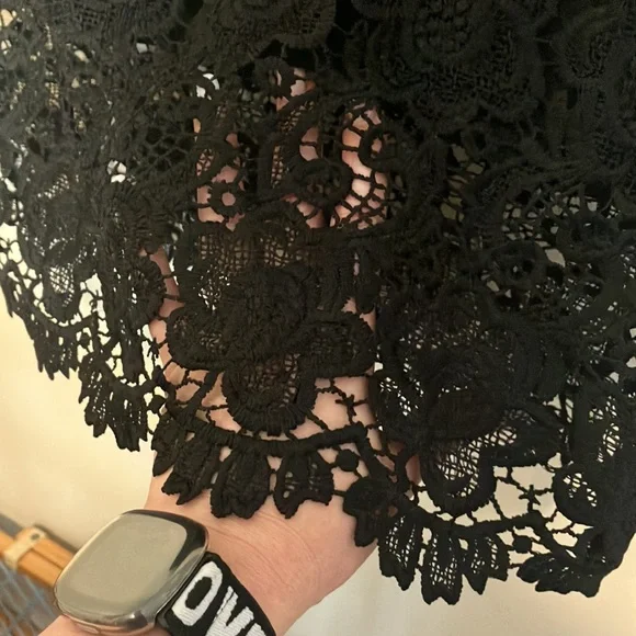 ๐- Beautiful Boho Bodycon Black Lace Pencil Skirt in Size Xl ๐ NWT - Picture 4 of 11